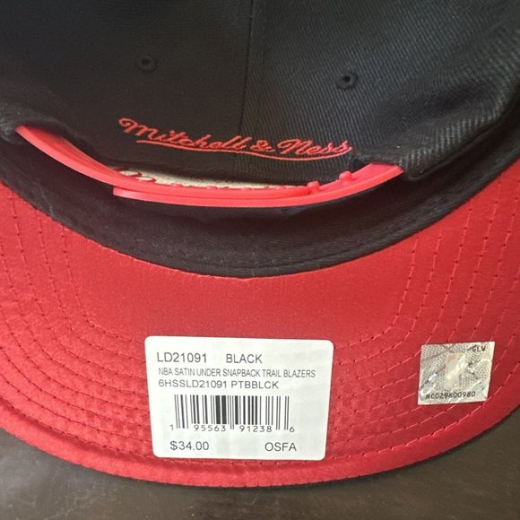 Portland Trail Blazers Snapback Hat NBA Black Mitchell & Ness 59FIFTY - Picture 5 of 5